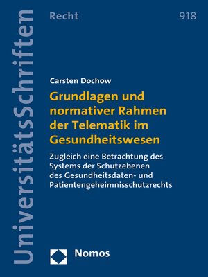 cover image of Grundlagen und normativer Rahmen der Telematik im Gesundheitswesen